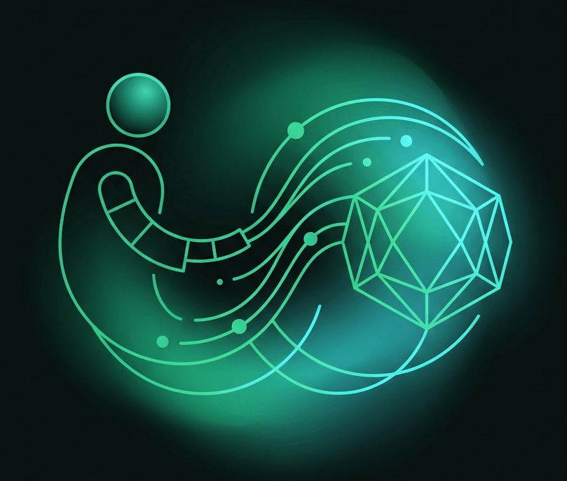 Illustration of AI fluency: a person collaborating skillfully with AI, knowing when to use it, how to direct it, how to judge its output, and staying responsible for the result.