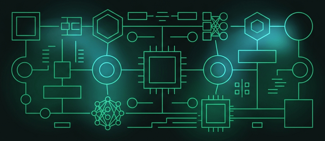 Illustration of the AI Solutions Architect role: designing how a whole AI system fits together, deciding which parts exist, how they connect, and how it stays reliable at scale.